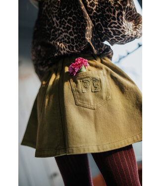 Petit Blush Mini Skirt | Khaki  by Petit Blush