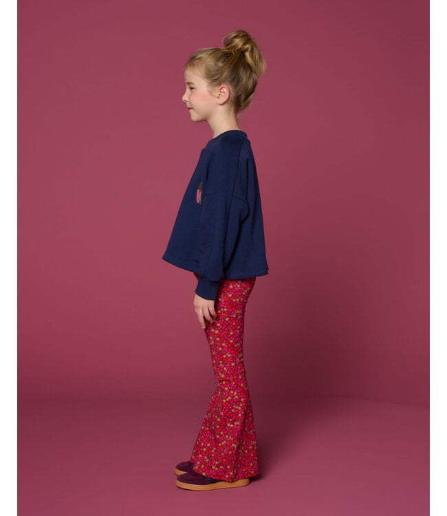 Bowie Flared Pants | Winter Flower AOP  by Petit Blush
