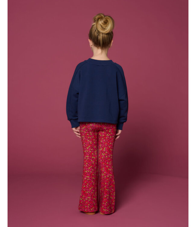 Bowie Flared Pants | Winter Flower AOP  by Petit Blush