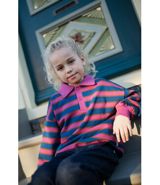 Petit Blush Polo Sweater | Stripe  by Petit Blush