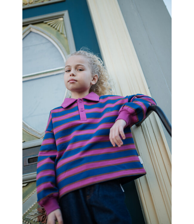Polo Sweater | Stripe  by Petit Blush