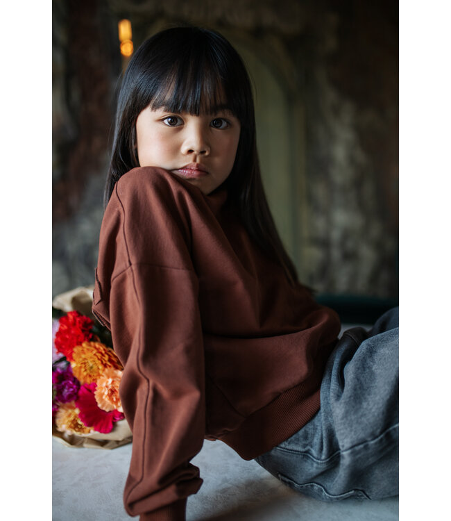 Luca Sweater | Brown  by Petit Blush
