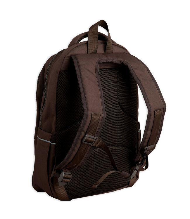 Panther emb school backpack Brown by Mini Rodini