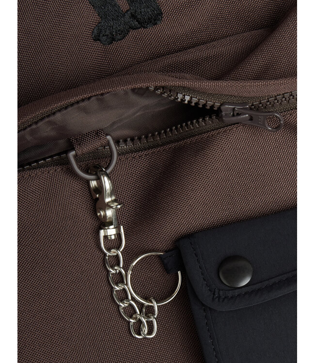 Panther emb school backpack Brown by Mini Rodini