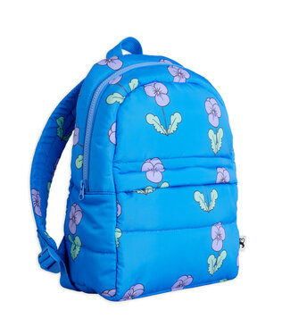 Mini Rodini Violas aop padded backpack Blue by Mini Rodini