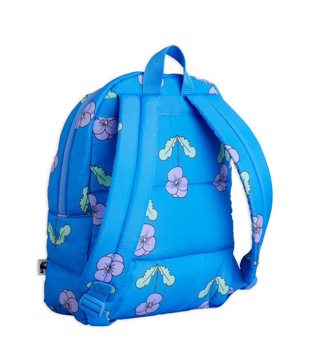 Violas aop padded backpack Blue by Mini Rodini