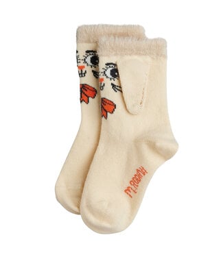Mini Rodini Rabbit 1-pack ear socks Off-white by Mini Rodini