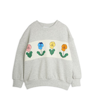 Mini Rodini Violas panel sweatshirt Grey Melange by Mini Rodini