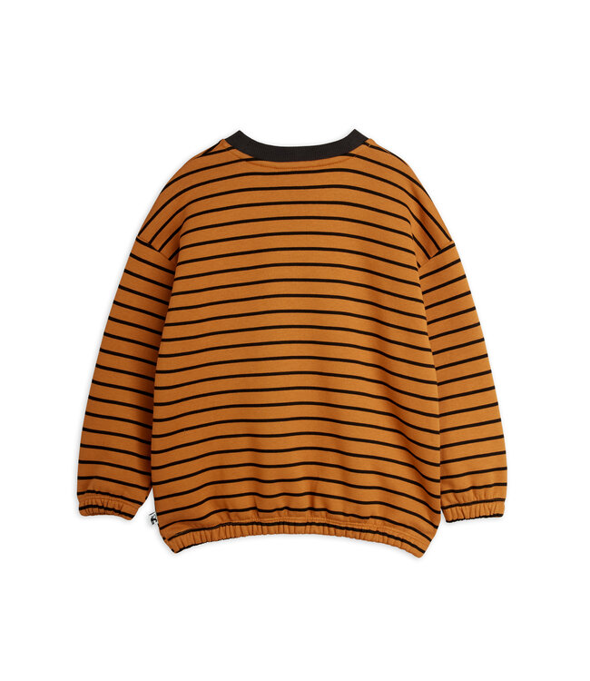 Striped aop sweatshirt Brown by Mini Rodini