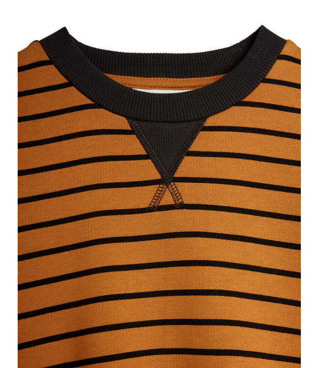 Striped aop sweatshirt Brown by Mini Rodini