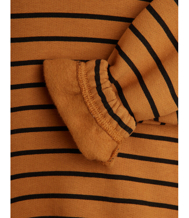 Striped aop sweatshirt Brown by Mini Rodini