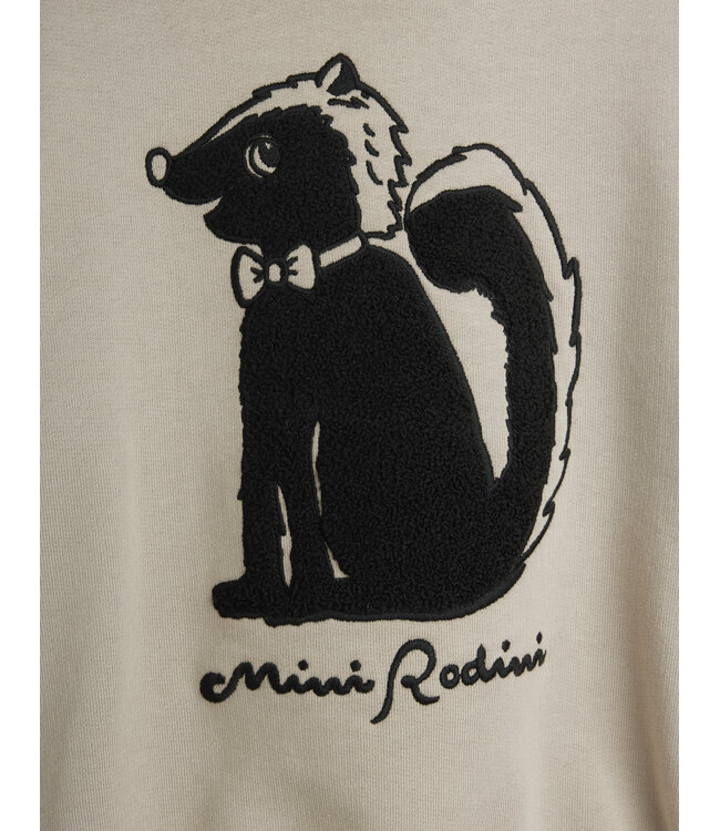 Skunk chenille sweatshirt Grey by Mini Rodini