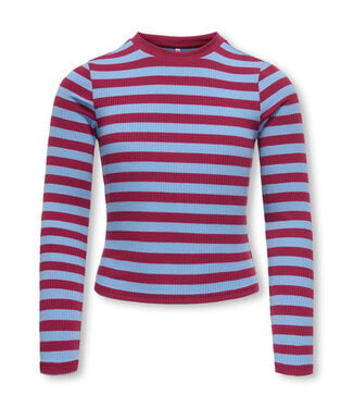 Kids Only KOGLUPE L/S STRIPE TEE JRS Allure Rumba Red by Kids Only