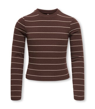 Kids Only KOGLUPE L/S STRIPE TEE JRS Chicory Coffee Pumice Stone by Kids Only