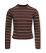 KOGLUPE L/S STRIPE TEE JRS Chicory Coffee Pumice Stone by Kids Only