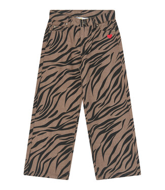 The New TNVanya Wide Fit Jeans Taupe Gray AOP TN by The New