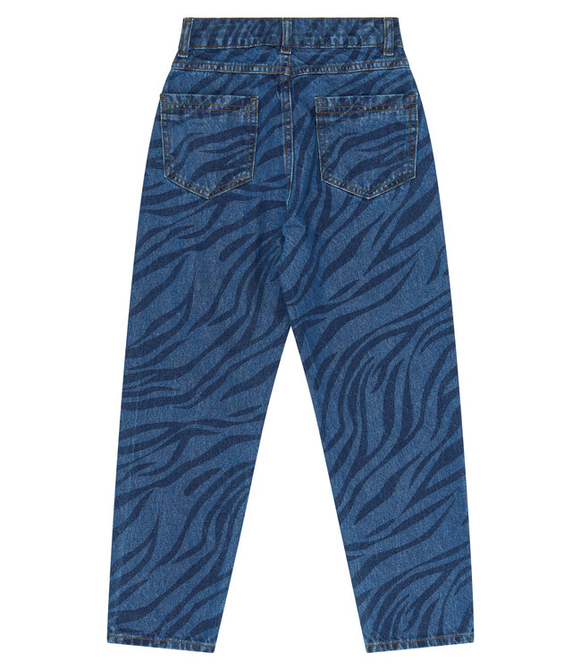TNVeola Mom Fit Jeans Medium Blue Denim AOP by The New