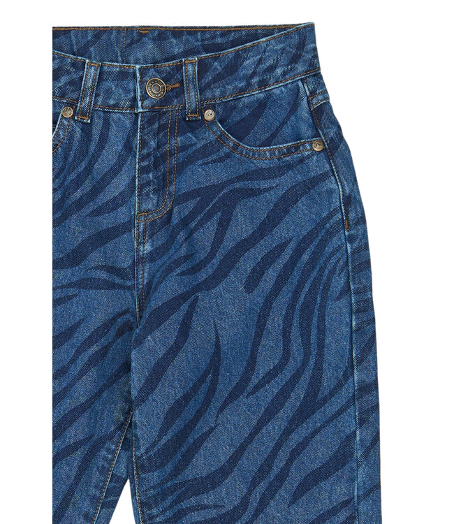 TNVeola Mom Fit Jeans Medium Blue Denim AOP by The New