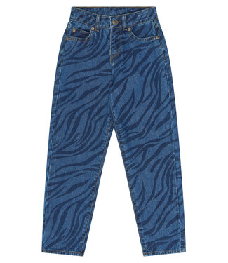 The New TNVeola Mom Fit Jeans Medium Blue Denim AOP by The New