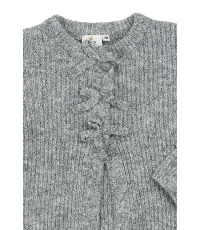 TNValencia Knit Cardigan Light Grey Melange by The New