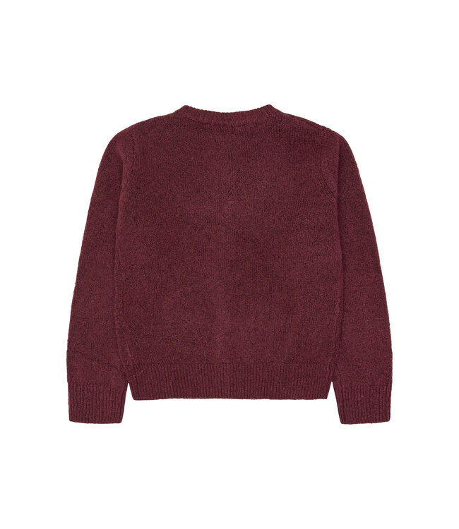 TNVerity Knit Cardigan Burgundy TN by The New