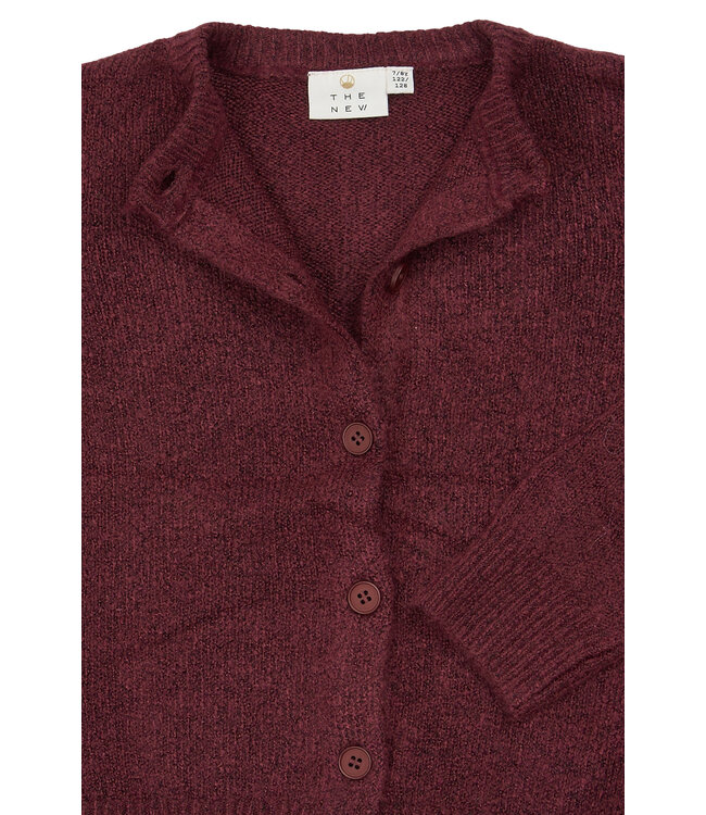 TNVerity Knit Cardigan Burgundy TN by The New