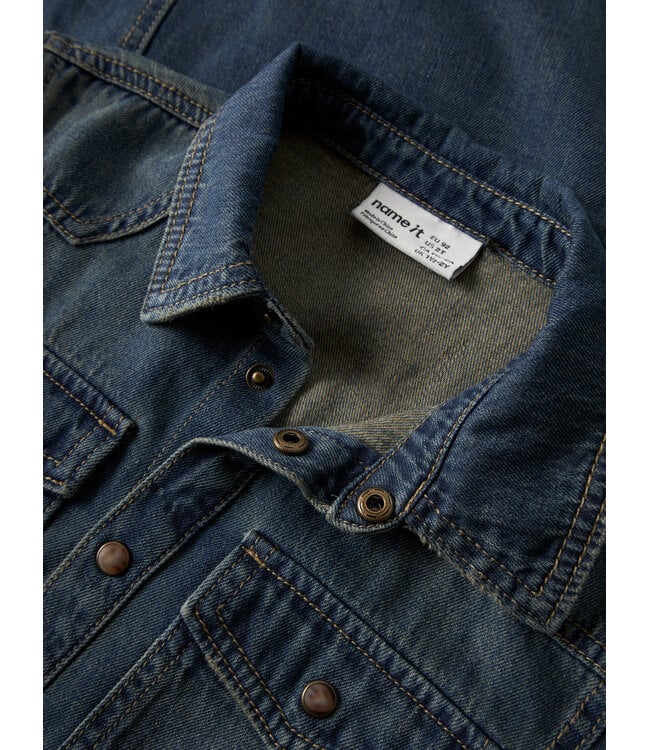 NMMWESTERN DNM OS LS SHIRT 6908-OZ Vintage Dark Blue Denim by Name it