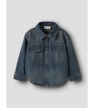 Name it NMMWESTERN DNM OS LS SHIRT 6908-OZ Vintage Dark Blue Denim by Name it