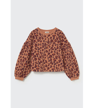 Cozmo brushed animal print fleece sweatshirt pink siena-brushed animal print fleece by Cozmo