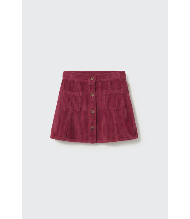 wide wale corduroy skirt prune-wide wale corduroy by Cozmo