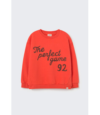 Cozmo washed brushed fleece sweatshirt game 92 spicy orange-washed brushed fleece by Cozmo