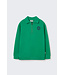 washed brushed fleece polo sweatshirt match grass-washed brushed fleece by Cozmo