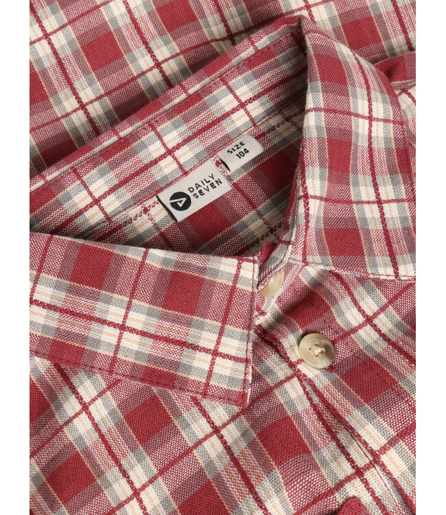 Shirt Longsleeve Check  Rythmic Red by Daily7