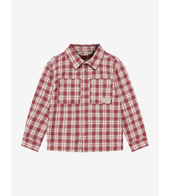 Shirt Longsleeve Check  Rythmic Red by Daily7