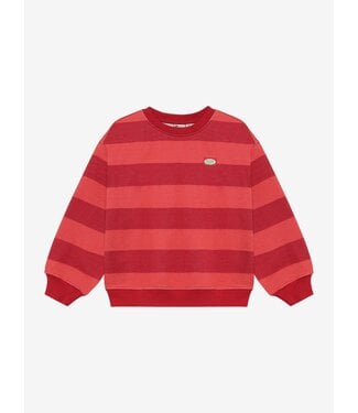 Daily7 Oversized Sweater Big Stripe Rythmic Red by Daily7