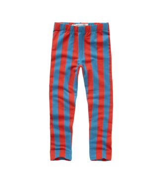 Sproet & Sprout Winter legging blue red stripe  by Sproet & Sprout