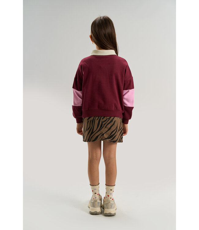 TNVaniza OS Polo Sweatshirt Burgundy TN By The New
