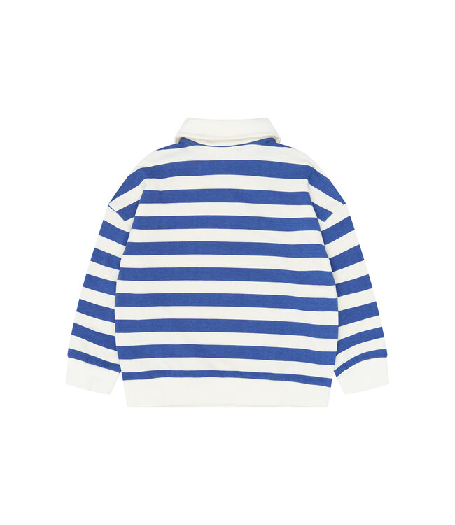 TNVidar OS Polo Sweatshirt Mazarine Blue Striped By The New