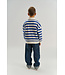 TNVidar OS Polo Sweatshirt Mazarine Blue Striped By The New