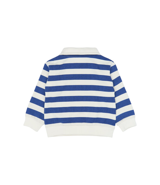 TNSTVidan OS Polo Sweatshirt Mazarine Blue Striped By The New