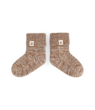 A tiny story baby slippers Ivory by a Tiny story