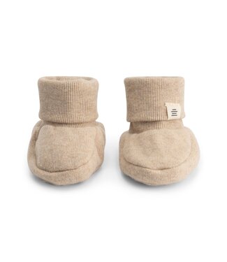A tiny story baby slippers Beige melange by a Tiny story