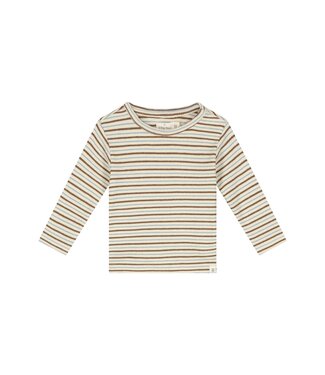 A tiny story baby t-shirt long sleeve Ivory - streep by a Tiny story