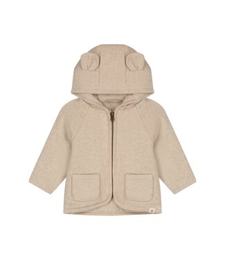 A tiny story baby jacket Beige melange by a Tiny story