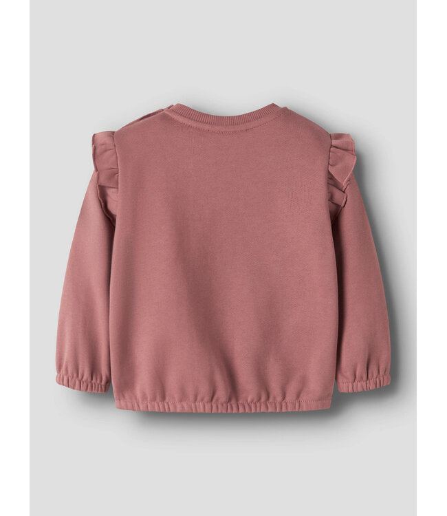 NBFKILANO LS LOOSE SWEAT BRU LIL Withered Rose By Lil' Atelier