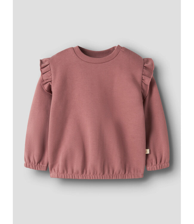 NBFKILANO LS LOOSE SWEAT BRU LIL Withered Rose By Lil' Atelier