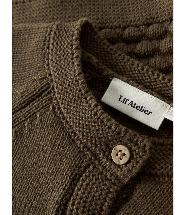 NBNNOBIR LS KNIT CARD LIL Teak By Lil' Atelier