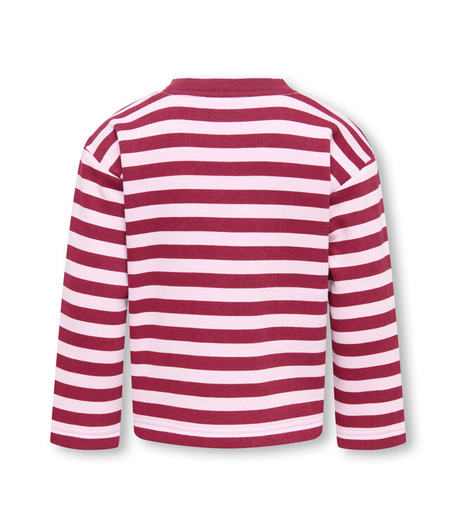 KMGSWEAT LS O-NECK STRAIGHT SWT Cabernet Pink Lady/Heart Cabernet By Kids Only