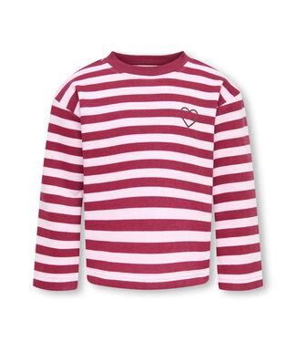 Kids Only KMGSWEAT LS O-NECK STRAIGHT SWT Cabernet Pink Lady/Heart Cabernet By Kids Only