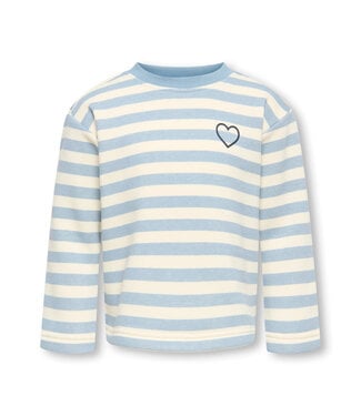 Kids Only KMGSWEAT LS O-NECK STRAIGHT SWT Dusty Blue Tofu/Heart Night Sky By Kids Only